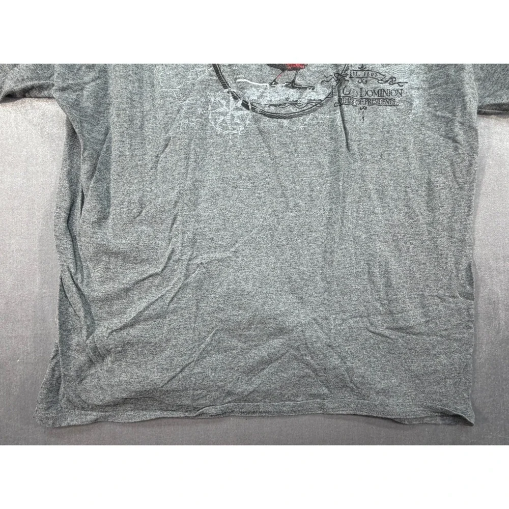 Virginia Old Dominion State T-Shirt Gray Cardinal Bird‎ Size XL